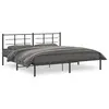 Image de vidaXL Cadre de lit métal sans matelas avec tête de lit noir 193x203cm