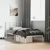 Image de vidaXL Cadre de lit métal sans matelas avec tête de lit blanc 90x200cm