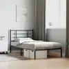 Image de vidaXL Cadre de lit métal sans matelas et tête de lit blanc 100x190 cm