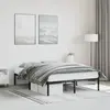 Image de vidaXL Cadre de lit métal sans matelas noir 135x190 cm