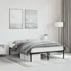 Image de vidaXL Cadre de lit métal sans matelas noir 140x190 cm