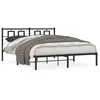 Image de vidaXL Cadre de lit métal sans matelas avec tête de lit noir 150x200cm