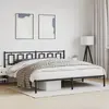 Image de vidaXL Cadre de lit métal sans matelas avec tête de lit noir 193x203cm