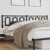 Image de vidaXL Tête de lit de remplacement métal noir 200 cm