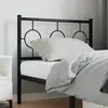 Image de vidaXL Tête de lit de remplacement métal noir 90 cm
