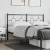 Image de vidaXL Tête de lit de remplacement métal noir 150 cm