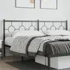 Image de vidaXL Tête de lit de remplacement métal noir 200 cm