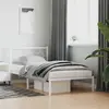 Image de vidaXL Cadre de lit métal sans matelas et tête de lit blanc 100x190 cm