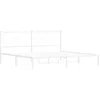 Image de vidaXL Cadre de lit métal sans matelas et tête de lit blanc 200x200 cm