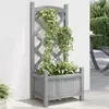 Image de vidaXL Jardinière avec treillis gris bois massif de sapin