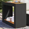 Image de vidaXL Table d'appoint de jardin dessus en bois noir 100x40x75 cm