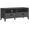 Image de vidaXL Meuble TV VIKEN gris anthracite bois de pin solide