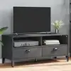 Image de vidaXL Meuble TV VIKEN gris anthracite bois de pin solide