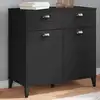 Image de vidaXL Buffet VIKEN noir 80x40x80 cm bois d'ingénierie
