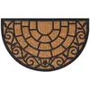 Image de vidaXL Tapis de porte demi-rond 45x75 cm caoutchouc et fibre de coco