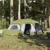 Image de vidaXL Tente familiale 9 personnes vert libération rapide imperméable