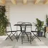 Image de vidaXL Ensemble à manger de jardin 5 pcs anthracite métal maille