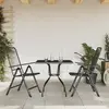 Image de vidaXL Ensemble à manger de jardin 3 pcs anthracite métal maille