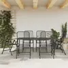 Image de vidaXL Ensemble à manger de jardin 7 pcs anthracite métal maille