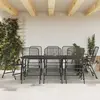 Image de vidaXL Ensemble à manger de jardin 9 pcs anthracite métal maille