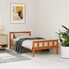 Image de vidaXL Cadre de lit sans matelas cire marron 75x190 cm bois pin massif