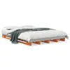 Image de vidaXL Lit de palette sans matelas cire marron 140x200 cm pin massif