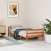 Image de vidaXL Cadre de lit sans matelas cire marron 90x190 cm bois pin massif