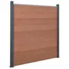 Image de vidaXL Ensemble de panneaux de clôture marron 180x186 cm WPC