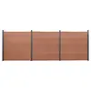 Image de vidaXL Ensemble de panneaux de clôture marron 526x186 cm WPC
