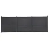 Image de vidaXL Ensemble de Panneaux de Clôture, Mur de Clôture, Barrière avec Poteau, Bordure de Jardin Patio Terrasse, Gris 526x186 cm WPC