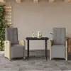 Image de vidaXL Ensemble de bistro 3 pcs avec coussins beige résine tressée