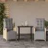 Image de vidaXL Ensemble à manger de jardin et coussins 3 pcs mélange beige