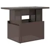 Image de vidaXL Table de jardin dessus en verre marron 100x55x73 cm poly rotin
