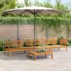 Image de vidaXL Salon palette de jardin 4 pcs bois d'acacia massif