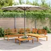 Image de vidaXL Salon palette de jardin 4 pcs bois d'acacia massif