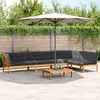 Image de vidaXL Salon palette de jardin avec coussins 5pcs bois d'acacia massif