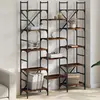 Image de vidaXL Bibliothèque chêne fumé 127,5x28,5x172,5 cm bois d'ingénierie