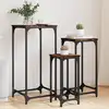 Image de vidaXL Tables d appoint gigognes 3 pcs chêne fumé bois d'ingénierie