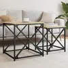 Image de vidaXL Tables basses gigognes 2 pcs chêne sonoma bois d'ingénierie