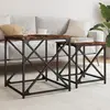Image de vidaXL Tables basses gigognes 2 pcs chêne fumé bois d'ingénierie