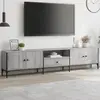 Image de vidaXL Meuble TV à tiroir sonoma gris 200x25x44 cm bois d'ingénierie