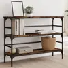 Image de vidaXL Table console chêne fumé 100x32x75 cm bois d'ingénierie