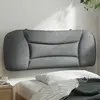 Image de vidaXL Coussin de tête de lit Hvar gris clair 100 cm tissu