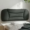 Image de vidaXL Coussin de tête de lit Hvar gris foncé 100 cm tissu