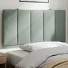Image de vidaXL Coussin de tête de lit Hanko gris clair 100 cm velours