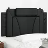 Image de vidaXL Coussin de tête de lit Viana noir 100 cm similicuir