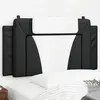 Image de vidaXL Coussin de tête de lit Viana noir et blanc 100 cm similicuir