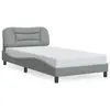 Image de vidaXL Cadre de lit sans matelas Hvar gris clair 100x200 cm tissu