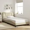 Image de vidaXL Cadre de lit sans matelas Hvar crème 100x200 cm tissu