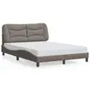 Image de vidaXL Cadre de lit sans matelas Hvar taupe 120x200 cm tissu